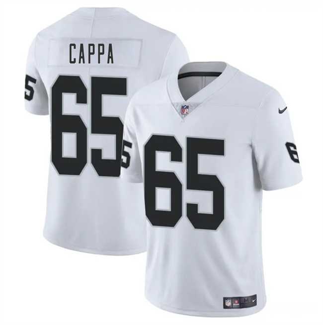 Men & Women & Youth Las Vegas Raiders #65 Alex Cappa White 2025 Vapor Stitched Jersey->las vegas raiders->NFL Jersey